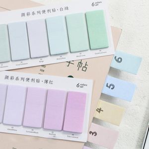 Styles 120pcs/lot Morandi Gradient Memo Pads Simple Message Note N Times Paste School Supplies