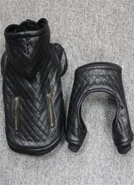 Styles Trade En cuir vêtements d'animaux hivernables détachables à deux morceaux manteau chaud et veste robe de vêtements T2007106622521