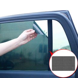 Style 2 pièces/ensemble PVC voiture côté fenêtre pare-soleil électrostatique autocollant crème solaire Film autocollants couverture Automobiles accessoires