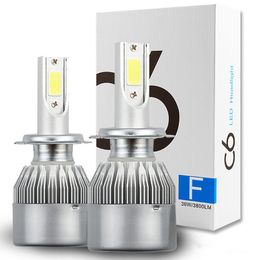 Styling H4 9006 72W LED 880 COB 1 7600LM H3 AUTO CAR BULBS H1 Koplampen Paar H7 H11 Koplamp C6 Lichten UNDR