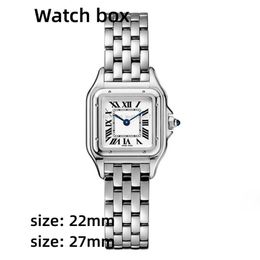 Les femmes élégantes et élégantes regardent 22mm27mm classique en or rose femmes mode neutre décontracté trompette blanche bracelet en acier montre à quartz move249J