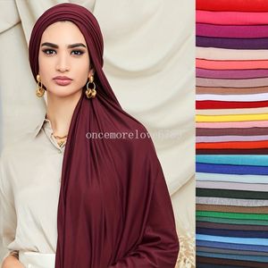 Stijlvolle snoepkleurige hijab elegante hoofddoek Klassieke tulband sjaals Grote winddichte hoofdomslagbandana's voor dames