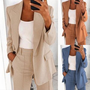 Veste de costume en manteau élégant Tous correspondent à des boutons à manches longues Blazer Slim