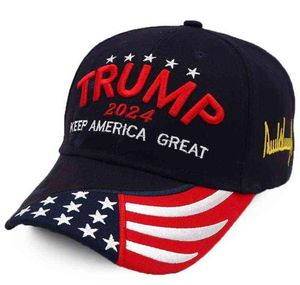 Elegante para bordado 2024 Cap USA Baseball Caps Hold America Big Snapback Presidente de moda Mujeres Sunsco de protección solar Hat9702609