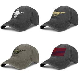 Élégant Ford Mustang National Flag for Unisexe Denim Baseball Cap Golf Classic Camouflage Black Camouflage Logo Ford Trucks CA6021874