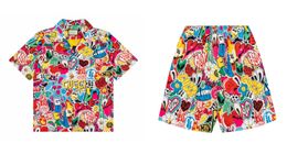 Élégant créateur de chemises décontractées pour hommes Alphabet Floral 3D Summer Summer Summer Resort Shirt Set Taille M-XXXL # A16