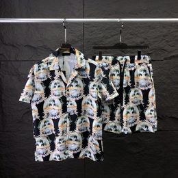 Élégant créateur de chemises décontractées pour hommes Alphabet Floral 3D Summer Summer Summer Resort Shirt Shirt Taille M-XXXL # A1