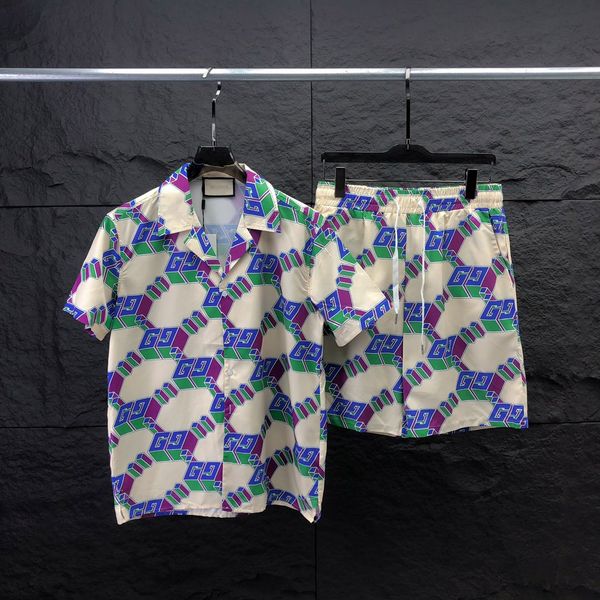 Conjunto de camisa informal para hombre, diseño hawaiano con estilo, alfabeto Floral, estampado 3D, conjunto de camisa de playa para verano, talla M-XXXL #041