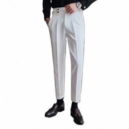 Élégant Vente chaude Pantalon LG pour hommes Taille haute Busin Pantals INCERUN 2024 Casual Party Solid All-Match Skinny Pantalon S-5XL W2Mb #