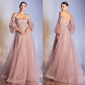 Robes de bal en dentelle élégantes Une ligne de robes de soirée appliquées avec manches longues détachables décolleté en coeur longueur au sol robe formelle en tulle