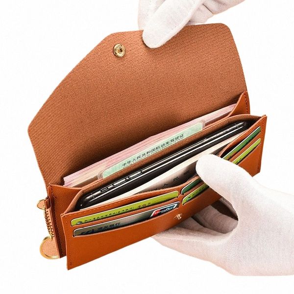 Cadeaux d'anniversaire élégants de grande capacité Porte-cartes en cuir PU Rectangle Porte-monnaie Portefeuilles Porte-cartes Porte-monnaie Femmes Portefeuilles G2qE #