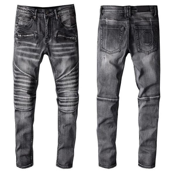 Jeans de créateurs masculins élégants tempérament de mode jeans conçus en denim de moto pour hommes pantalons de jogging féminins hip hop