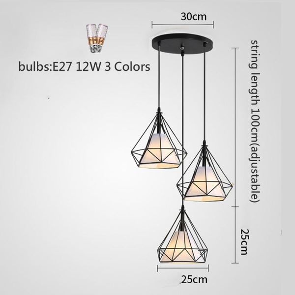 Lampe à suspension LED nordique élégante – Lustre au design moderne pour la décoration de la cuisine et du salon – Luminaire d'intérieur suspendu pour plafond