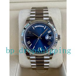 Stylish President Mens Watch Blue Roman Dial 41mm Daydate Ref.228236 Asia 2813 Movement Automatic Mechanical Sapphire Glass Wristwatches