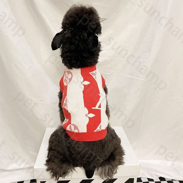 Gilet imprimé élégant pour chien, pull de luxe chaud pour chien, gilet trois couleurs de styliste, sweat-shirt Schnauzer seau français