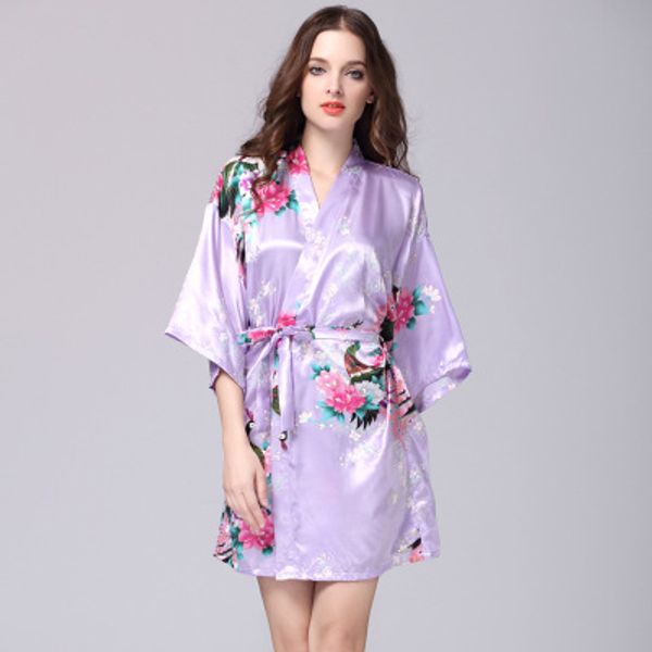 Elegante Rayon Mini Nightdress Hot sexy pijama de cinco maneras para mujeres ropa de huella floral de verano