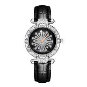 Stijlvolle eenvoudige studentenkwarts Bekijk extra oogverblindende diamantleven waterdicht en breakproof mineraal glas multifunctionele dames horloges 267D