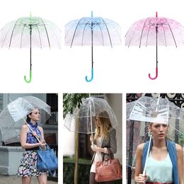 Stijlvolle eenvoud bellen diepe koepel paraplu's lange handvat Apollo transparante paraplu meisje paddestoel paraplu duidelijke bubble milieu geschenkzc1005