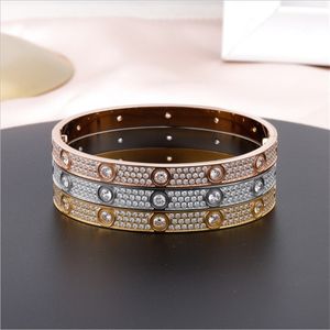 Bracelet élégant en acier inoxydable pour dames et messieurs, plaqué argent avec or rose 18 carats, fabricant d'équipe de développement de qualité, bracelets pour femmes, bracelets pour hommes