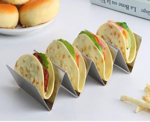 Élégant support de tacos en acier inoxydable Style de camion de camion taco Style Mexican Food Rack Four SAFE POUR LA CALLOG LOSSER4345137