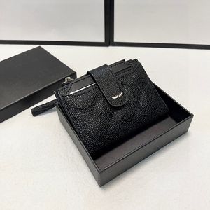 Purse femme élégant 12x9cm Caviar Cowhide Silver Hardware Metal Buckle Luxury Sac d'emploi