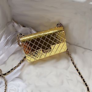 Elegante bolso de cena para mujer, hardware dorado y plateado, bolso de hombro de metal, bolso cruzado con cadena matelasse, bolsos de vestir, bolso de lujo, fiesta de cumpleaños clásica, caja informal sacoche