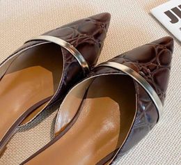 STALUX ~ T21031301 Black / White / Brown / Blue Sandales Sandales Veat en cuir authentique Skin Print Rodial Points Point Chaussures Fashion Mules Summer Casual9277711