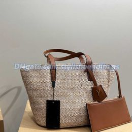 StylisHEdibags Beach Tags Beach Tags Zomer Straw Tote Dames Designer Handtassen Fashion Raffia Grote schoudertas Messenger Purse Lady Travel Bags 230421