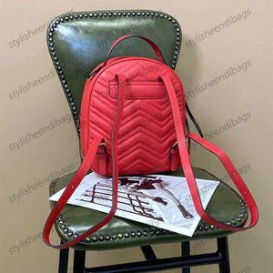 StylisHEdibags Brand Backpack Classic Dames Portable Backpack met gestreept ontwerp en grote capaciteit Men Bags Black Red