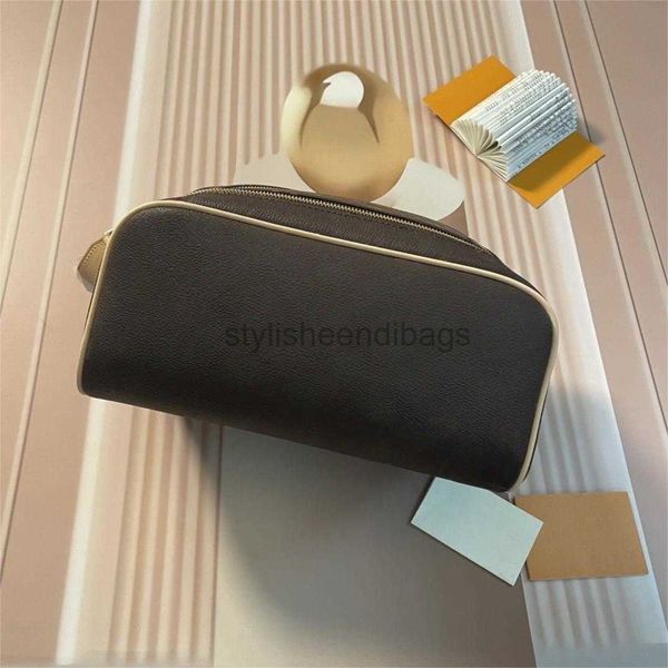 Styleeendibags Estuches cosméticos 5A Diseñadores Clásico Dopp Neceser Bolsa Hombres Bolsas de lavado Monedero Mujeres Belleza Estuche de maquillaje Kits de cremallera de viaje Tote