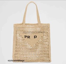 eleganteendibags Totes Designer sac à bandoulière sac de plage mode maille creux tissé sacs à provisions pour l'été paille sac fourre-tout