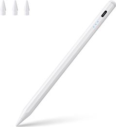 Caneta Stylus compatível com ipad lápis ativo com sensor de inclinação de rejeição de palma de carga rápida magnético para Apple 2018-2023 iPad Pro 11 "/12,9", iPad 10/9/8/7/6, iPad Mini 5/6, iPad Air3/4/5