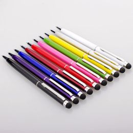 Stylus Pen Touch-scherm kan worden geschreven 2 in 1 stylus pen Universal voor Samsung, Tablet PC DHL gratis 200pcs / lot