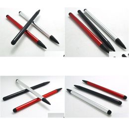 Stylets Stylos de haute qualité Stylo résistif capacitif Touch Sn Crayon pour téléphone PC Noir Blanc Rouge Drop Livraison Ordinateurs Réseau Tabl Otak0