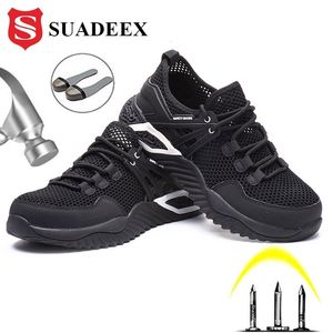 Suadeex stalen teen schoenen Werkveiligheidsschoenen voor mannen en vrouwen niet -slip ademende buitenveiligheid industriële bouwschoenen Y200915