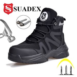 SUADEX chaussures de sécurité de travail pour hommes embout en acier bottes respirantes pour hommes Anti-crevaison chaussures de sécurité indestructibles 211217