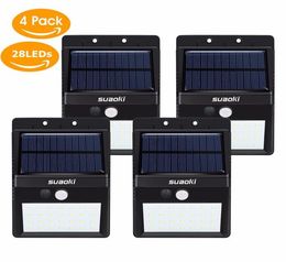 SUAOKI LED Lampe solaire étanche IP65 28leds Solar Light Garden Mur Mur Light Outdoor Abs Mur Mall Lampe Lights 4PCSPACK7533704