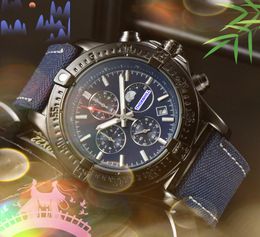 Sous-cadran travail ICE Out Hip Hop hommes chronomètre montres quartz batterie puissance horloge Super quatre yeux conception Lumious noir argent boîtier grande montre Orologio di lusso cadeaux