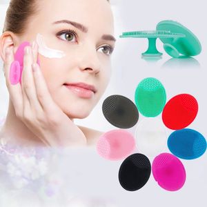 Sublimation 1 PC Silicone Brosse De Nettoyage Gel Lavage Pad Exfoliant Points Noirs Du Visage Nettoyage En Profondeur Visage Brosses Bébé Bain Masseur