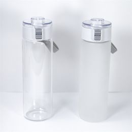 Gobelet en verre à sublimation 20 oz avec poignée en silicone Bouteille d'eau à transfert thermique Tasse de voyage portable en gros A02