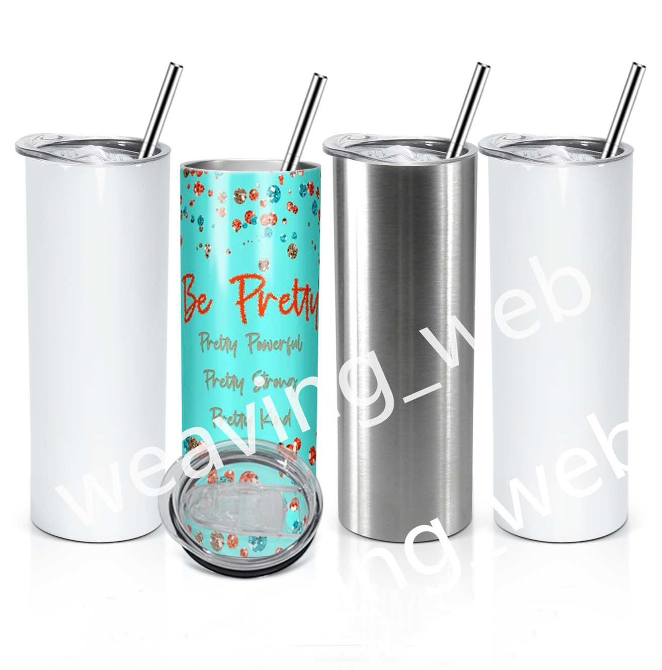 Sublimation 20oz gerader Becher normale Becher glänzend dünner Becher leere Wasserflasche AUF LAGER