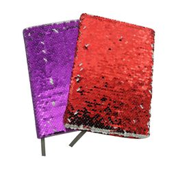 Sublimatie A4 Lege Sequin Dubbelzijdige Notebook Huishoudelijke Sundries Flip Thermal Magic Kleurrijke Business Notebook Creatieve Imitatie Lederen Kladblokken