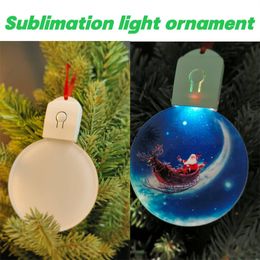 Sublimation acrylique noël lampe pendentif transfert de chaleur impression Festival ornements décoration bricolage 2024 nouvel an