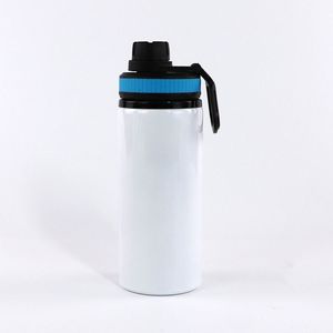 Sublimation Aluminium Blanks Bouteilles D'eau 600 ML Résistant À La Chaleur Bouilloire Sports Tasses Couverture Tasses Avec Poignée Mer Expédition T500476