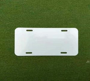 Sublimatie aluminium kentekenplaat leeg witte aluminium vel diy thermische overdracht advertent platen aangepast 1530 cm 4 gaten dap145014793