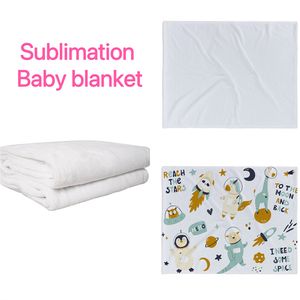 Sublimatie Babydeken Wit Blank Soogan Tapijten Theramale overdracht Afdrukken Quilts Aangepaste sublimatiedekens sjaalfolie