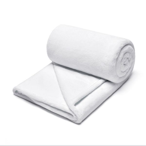 Sublimation mantas para bebés manta poliéster sofá suave suave blanca transferencia térmica imprimir envoltura envoltura lyx208