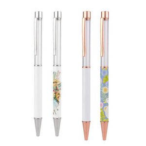 Sublimatie Ballpoint Pennen Blank warmteoverdracht Wit Zink Alloy Materiaal Aangepaste Pen School Office Supplies