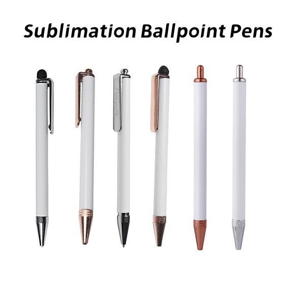 Stylos à bille de Sublimation transfert de chaleur blanc matériau en alliage de Zinc blanc stylo personnalisé fournitures de bureau scolaire Z11