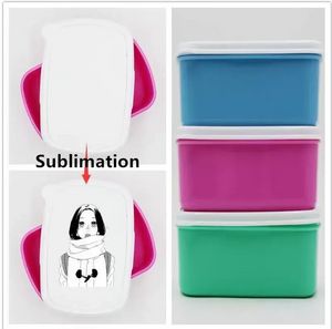 Boîte à bento à sublimation pour adultes et enfants, boîtes de rangement de collations portables, boîte pratique de camping en plein air, matériaux sans BPA et sans danger pour les aliments 300 ml P0827